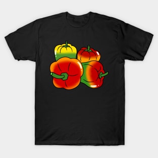 Four Rainbow Bell Peppers T-Shirt